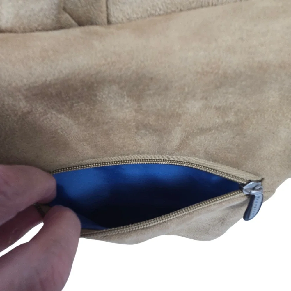 Travelon Micro Suede Organizer Sling Crossbody Bag  w Matching‎ Passport Wallet
